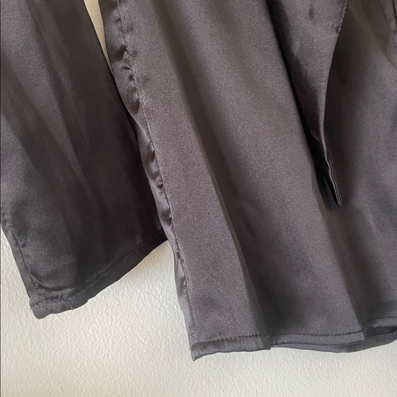 Cotton Candy Black Satin long sleeve shorts romper - Picture 9 of 9